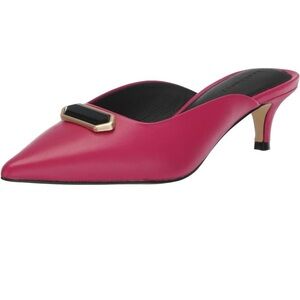 Sanctuary Fuchsia Mules with Gold Accent